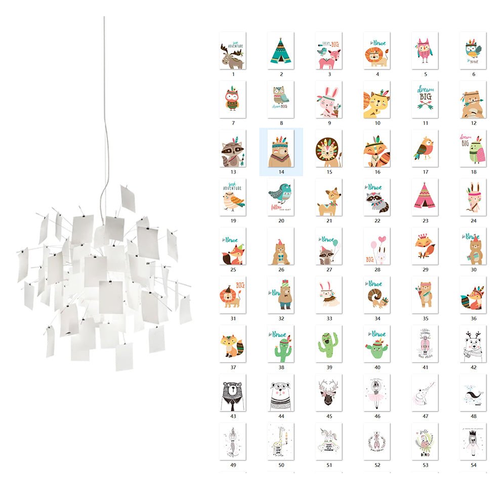Ririxo Lustre en Papier Personnalisable Créatif-Cielum