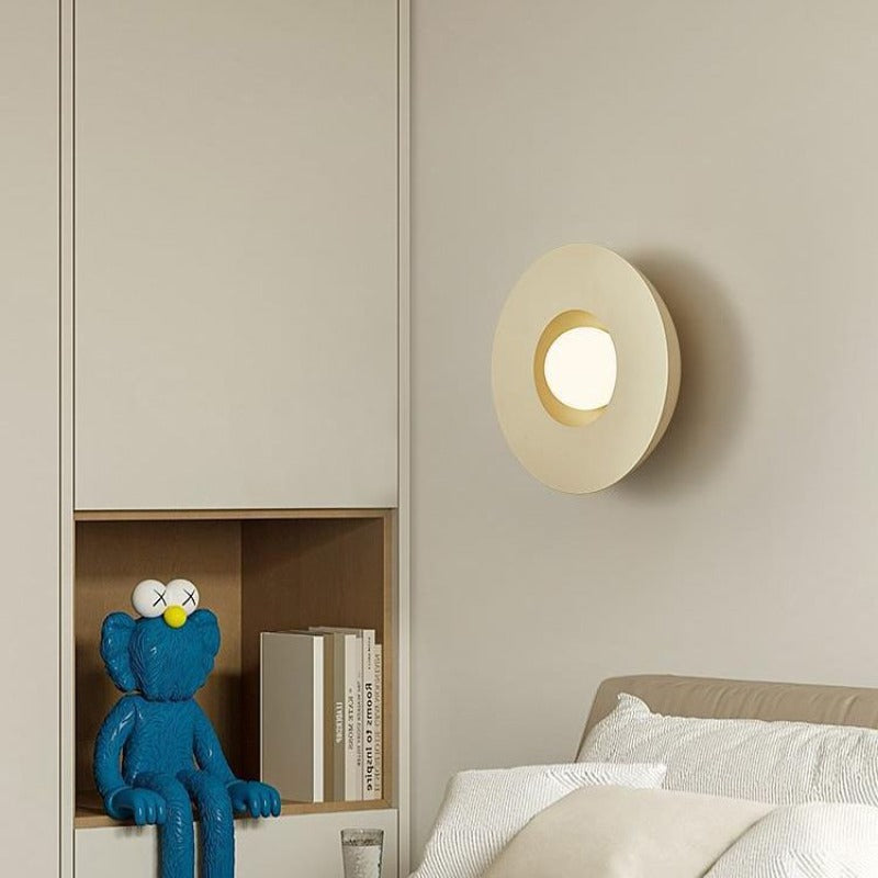 Arisha Moderne LED Intérieur Applique Murale Café Laiteux Verre Salon