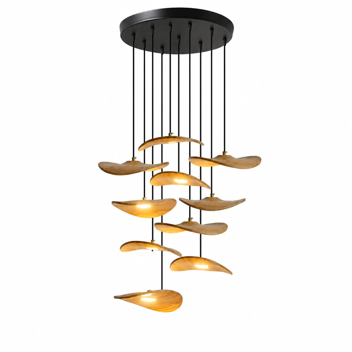Lowenstone Lustre À Pales En Bois