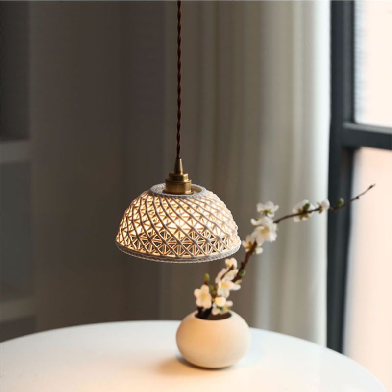 Valentina Suspension Luminaire Retro Nordique Métal/Céramique Chambre