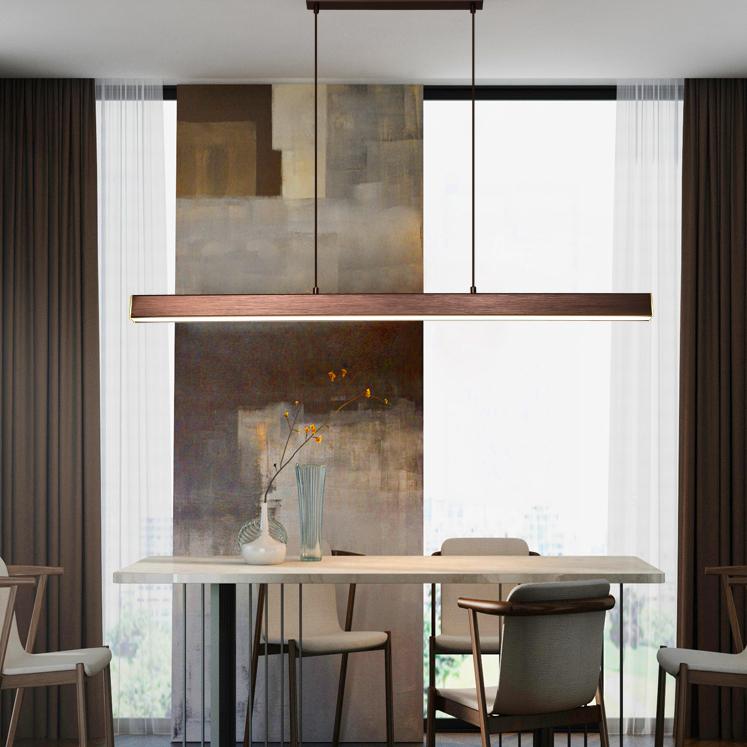 Xorin Suspension Linéaire Moderne Noir/Marron Salon-Cielum