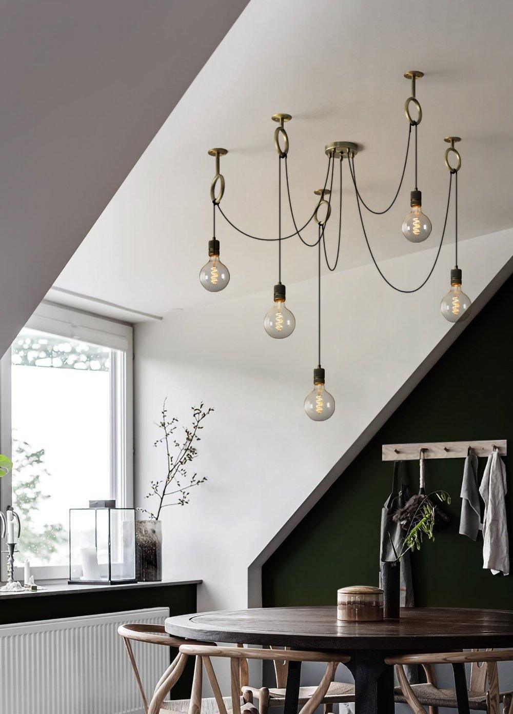 Nominex Lustre Industrial Spider Bulb Hanging-Cielum