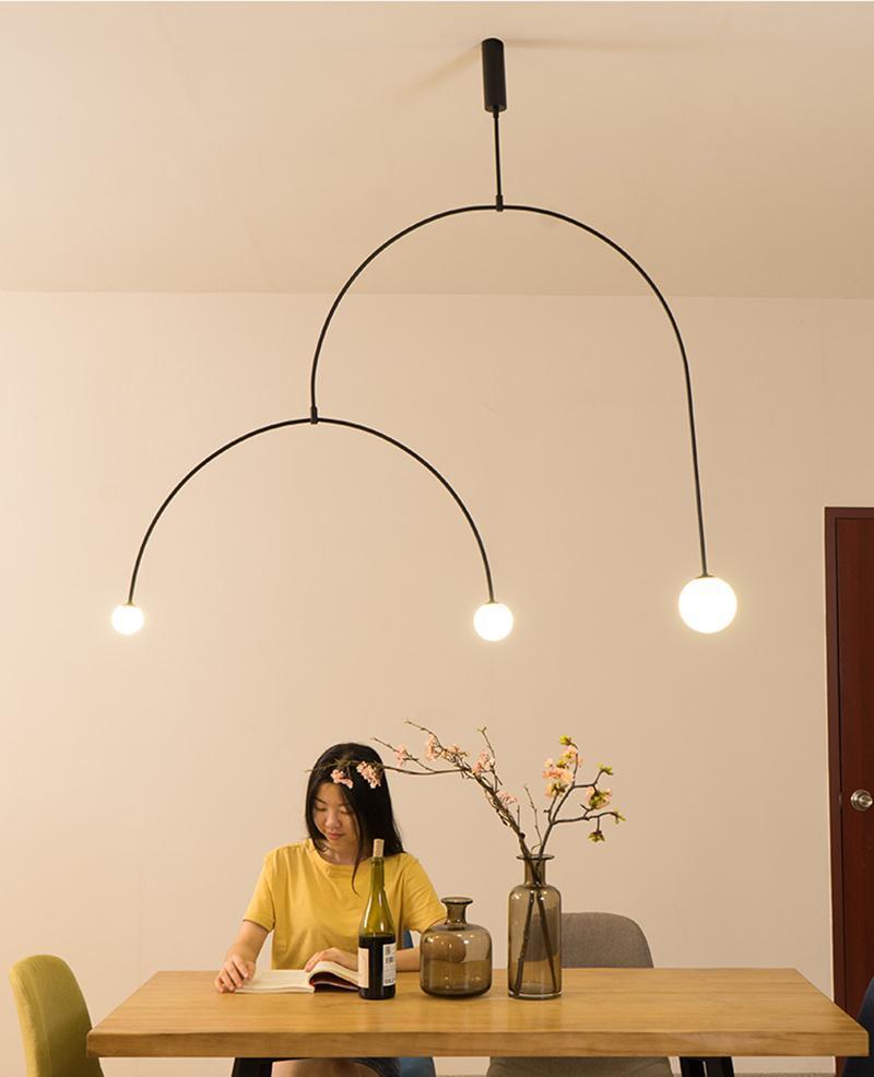 Erixy Lustre Mobile Noir Minimaliste-Cielum