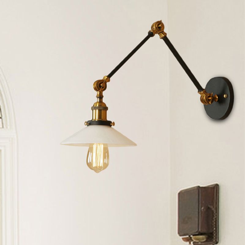Silva Applique Murale Réglable Rétro, Métal, Bronze/Laiton, Couloir