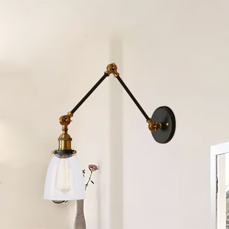 Silva Applique Bras Articulé Réglable Moderne, Métal/Verre, Salon