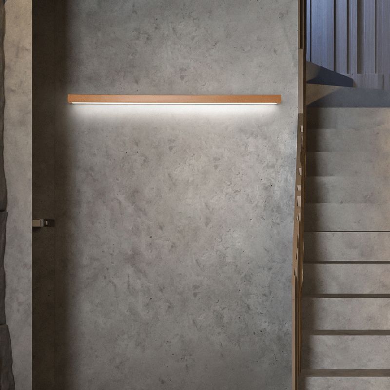 Vominex Applique Murale Miroir Linéaire Minimaliste Bois Salon-Cielum