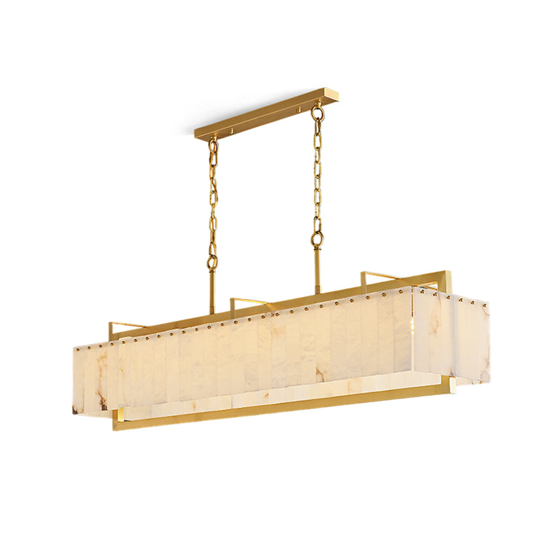 Ruben Chandelier Alabaster Rectangular Luxe-Neutral Decor