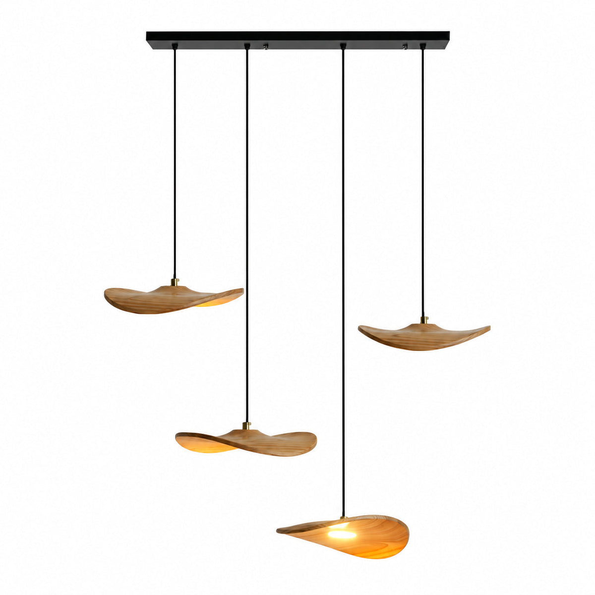 Lowenstone Lustre À Pales En Bois