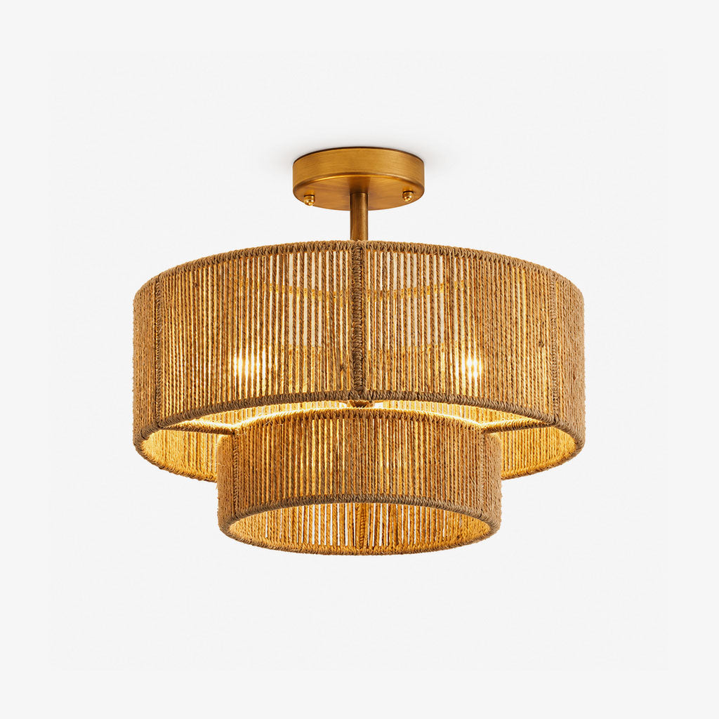 Cormhurst Plafonnier En Corde De Chanvre