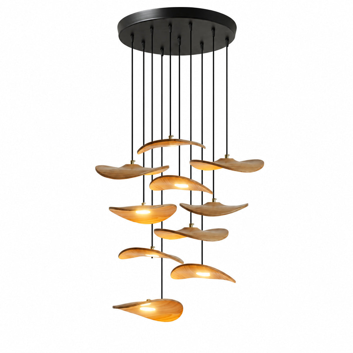 Lowenstone Lustre À Pales En Bois