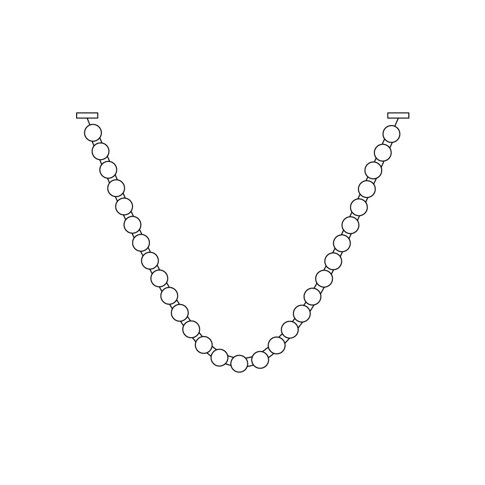 Vomino Lustre Perles Collier Boules en Verre-Cielum