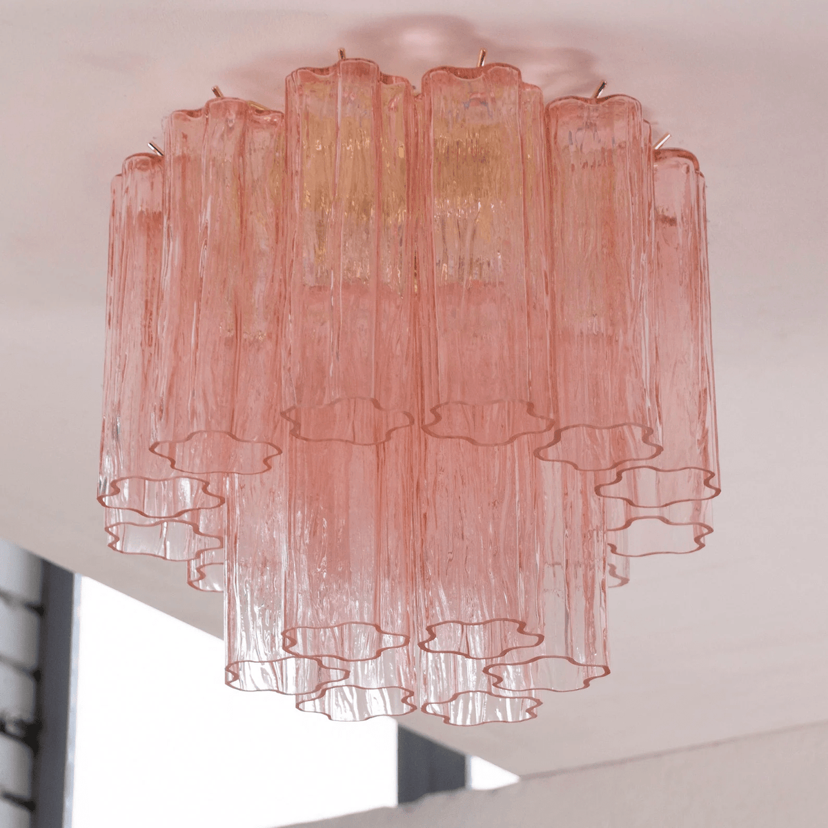 Serin Plafonnier Style Cascade Rose