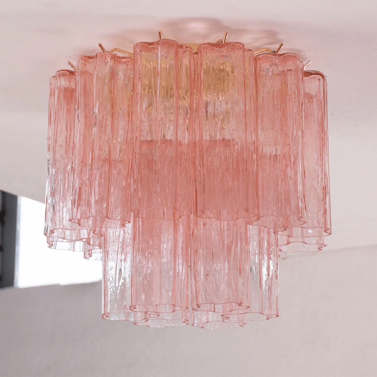 Serin Plafonnier Style Cascade Rose