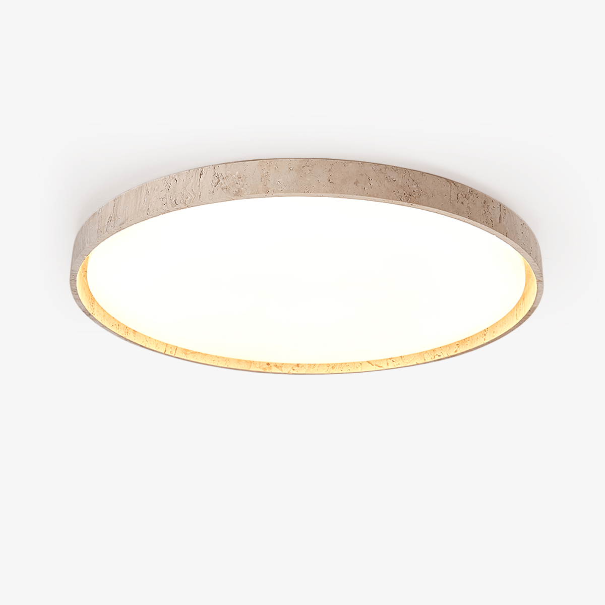 Dirove Lumière de Plafond Ronde en Travertin-Cielum