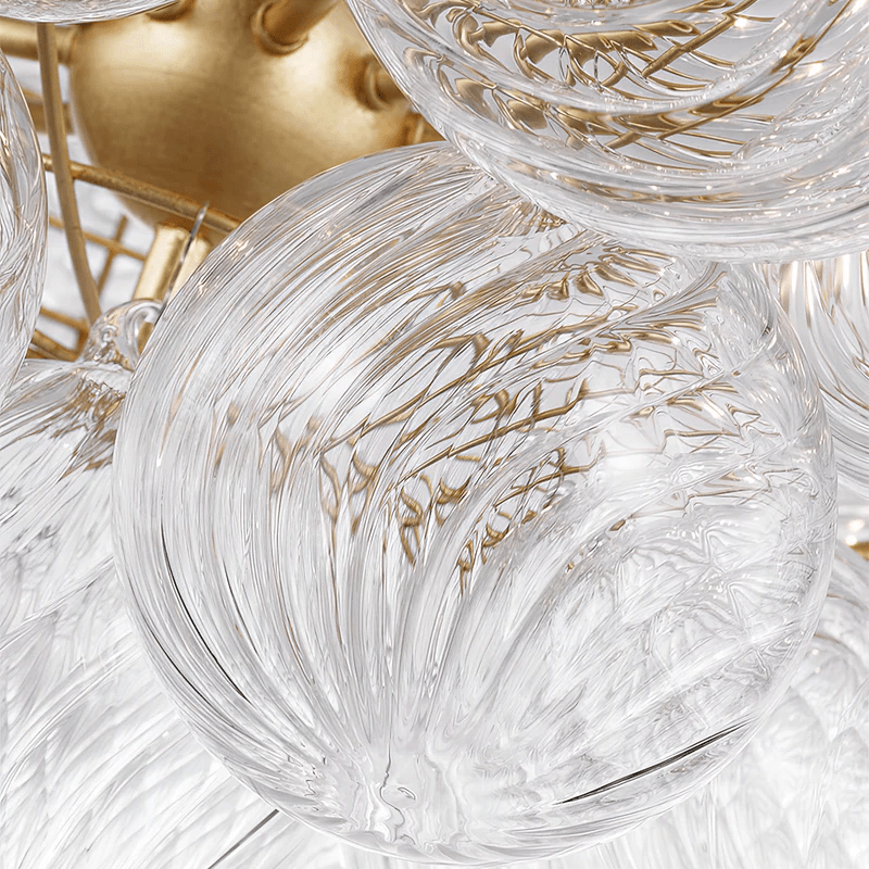 Veliira Plafonnier Verre Élégant Moderne Sculptural Salon Salle à Manger