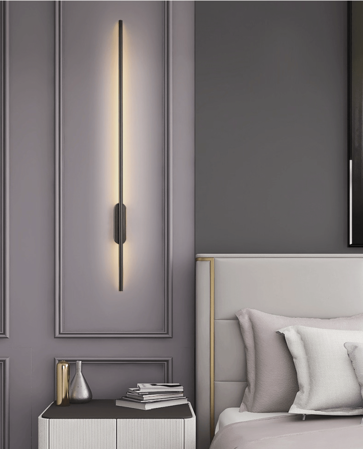 Nomk Ligne Noire Applique Murale Rechargeable