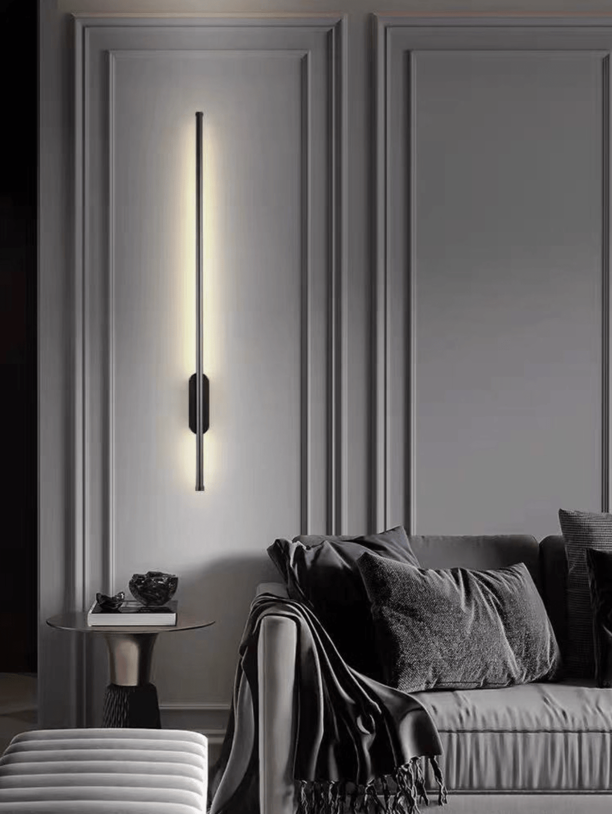 Nomk Ligne Noire Applique Murale Rechargeable