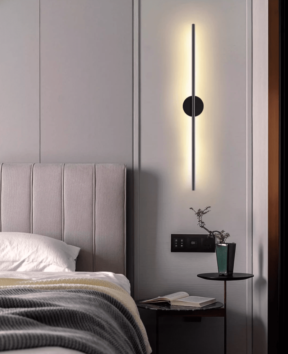 Nomk Ligne Noire Applique Murale Rechargeable