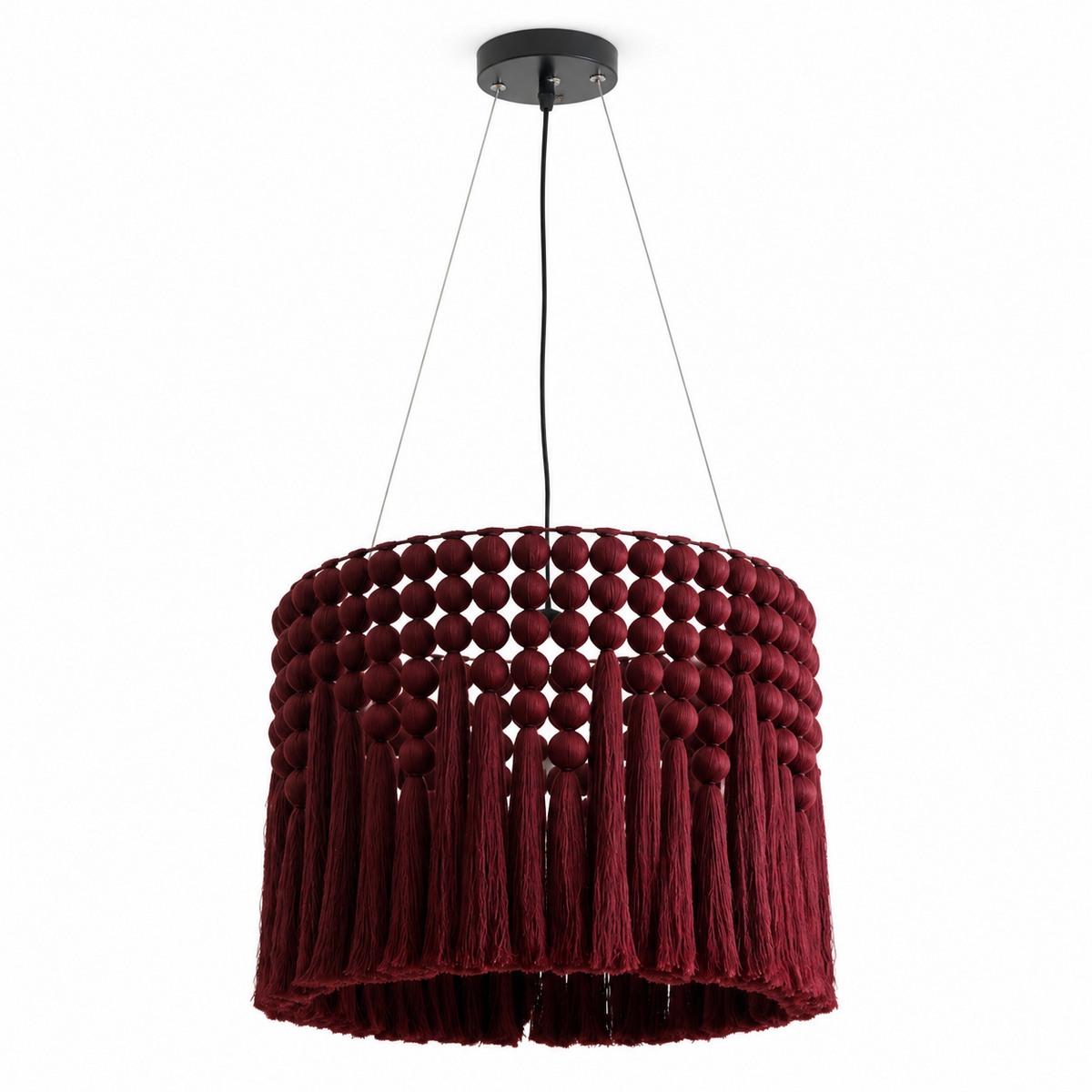Verleigh Suspension En Macramé À Franges