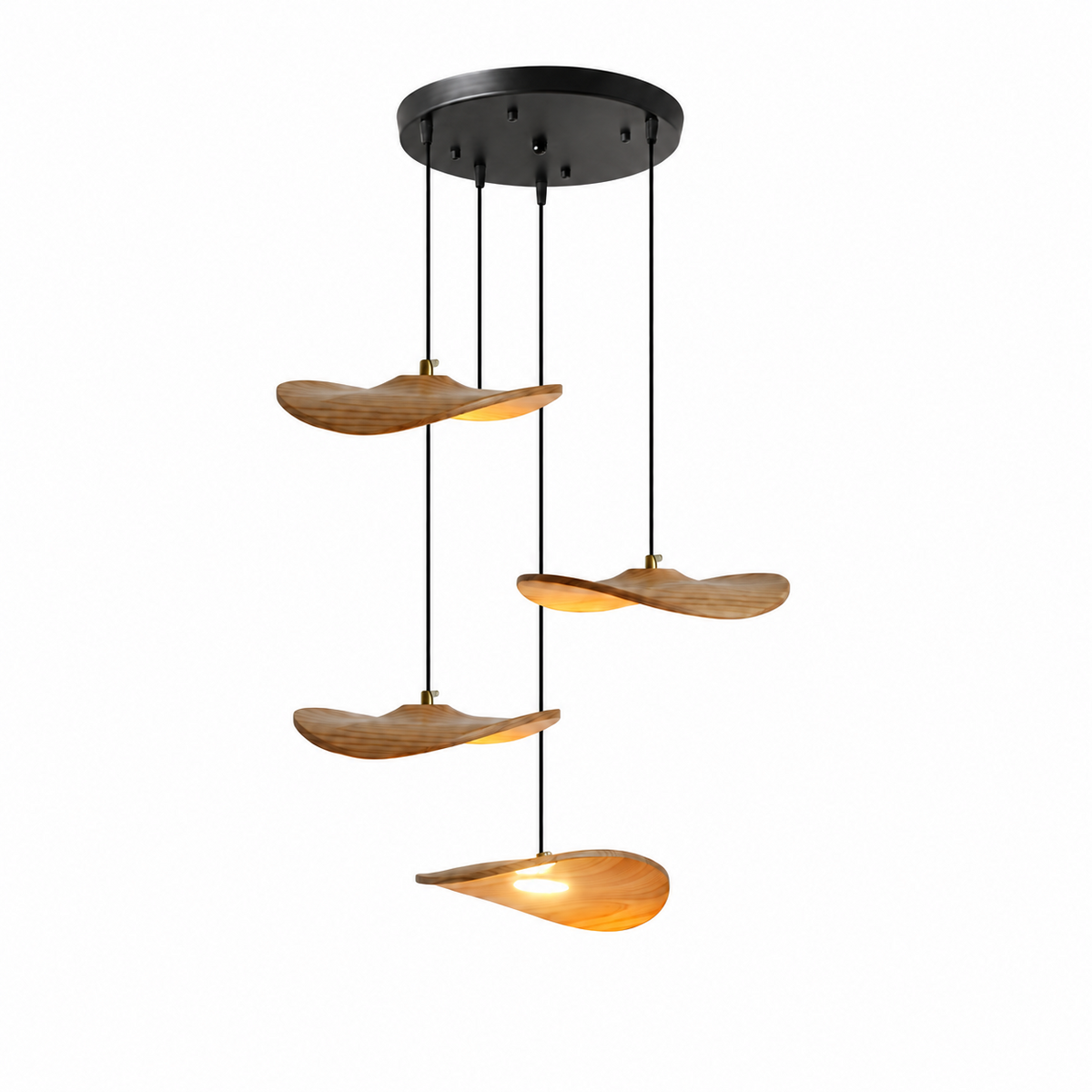 Lowenstone Lustre À Pales En Bois