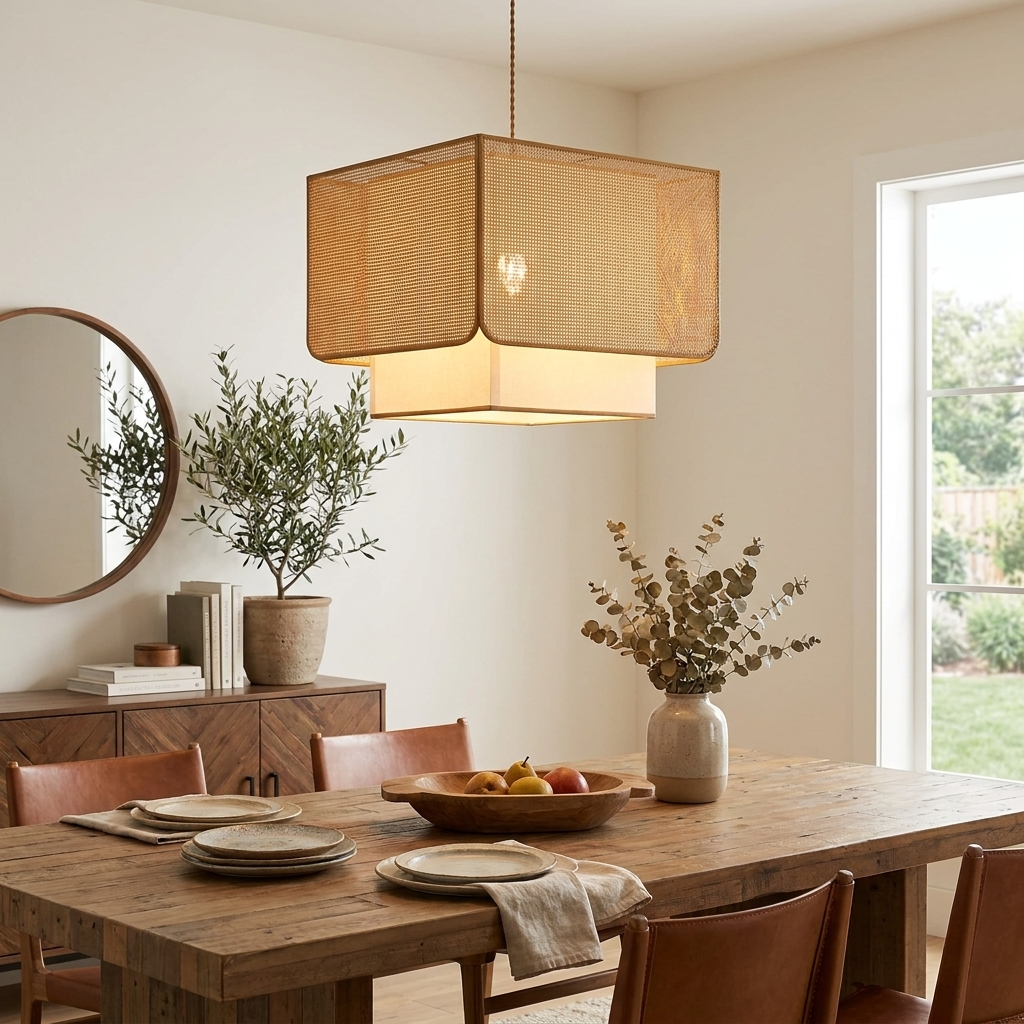 Yarrowford Suspension En Rotin Tressé