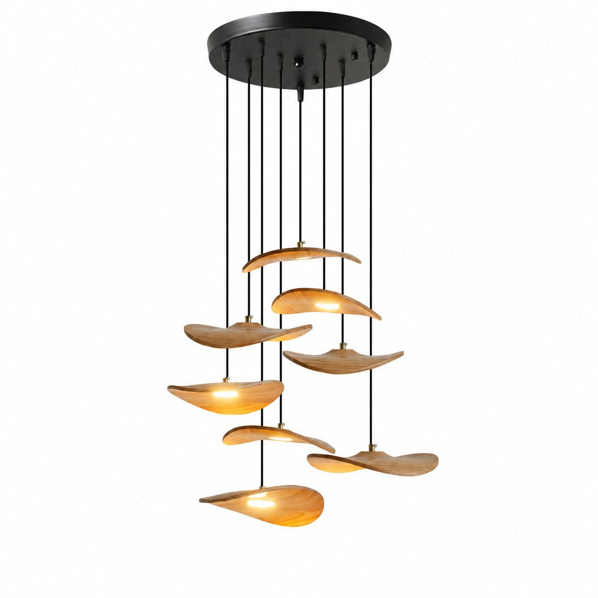 Lowenstone Lustre À Pales En Bois