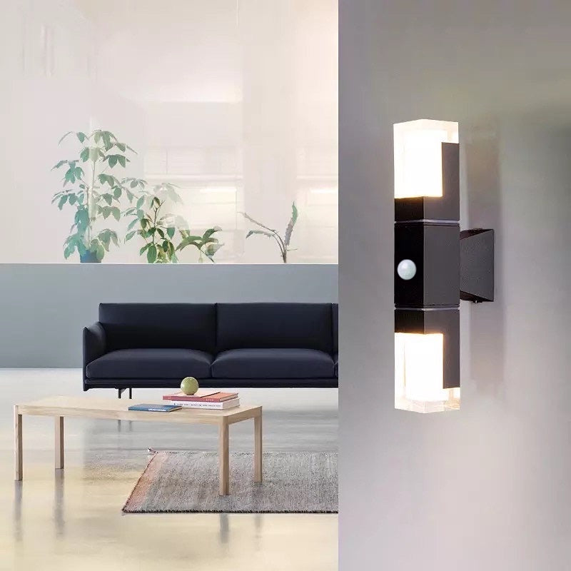 Vivin Applique Murale Rectangulaire Moderne Noir. Couloir-Cielum
