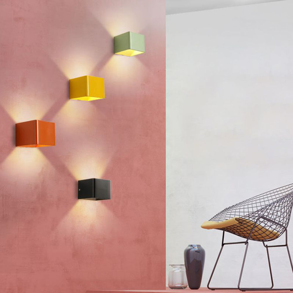 Kioxa Applique Murale Carrée Moderne 5-Couleurs. Chambre-Cielum