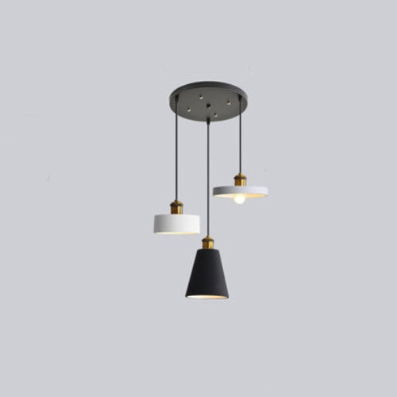 Astel Luminaires Suspension Nordique Blanc/Orange/Noir/Gris. Salon-Cielum