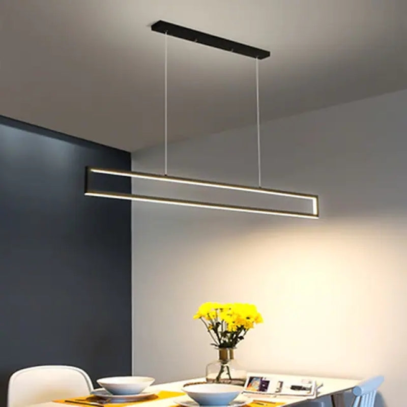 Ray Lampe suspendue moderne à revêtement LED minimaliste pour salle à manger