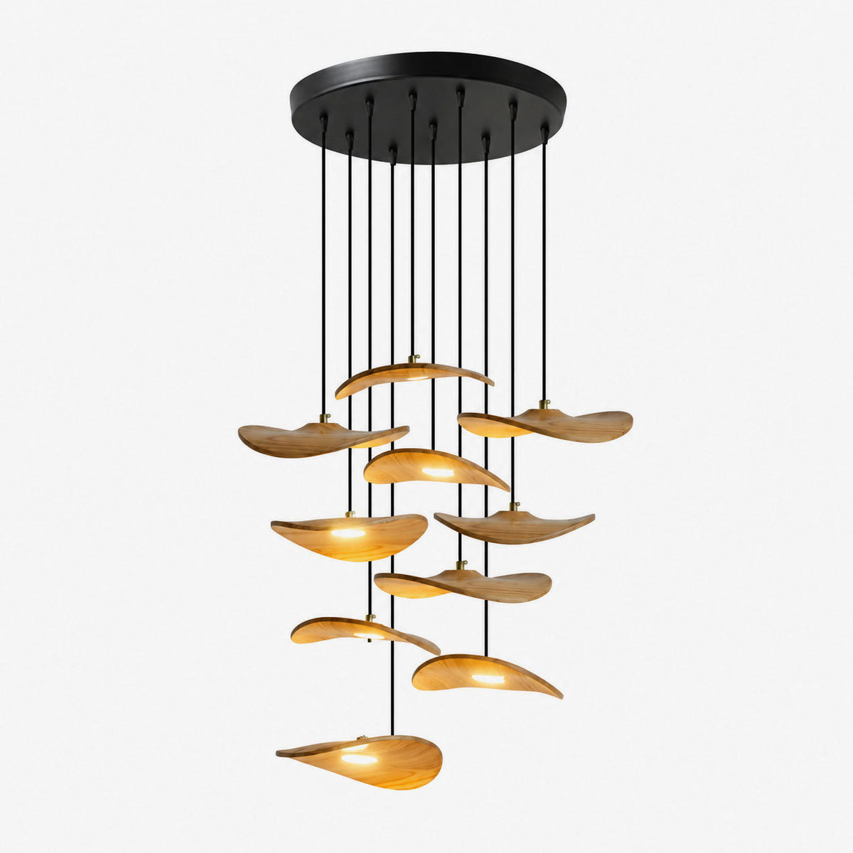 Lowenstone Lustre À Pales En Bois