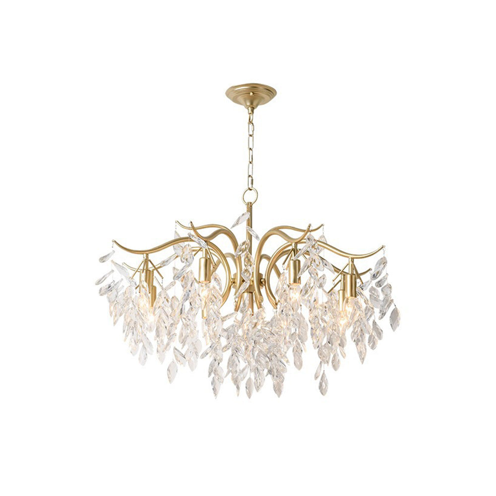 Kristy Suspension Multi Luxueux, Cristal/Cuivre, Noir/Or, Salon