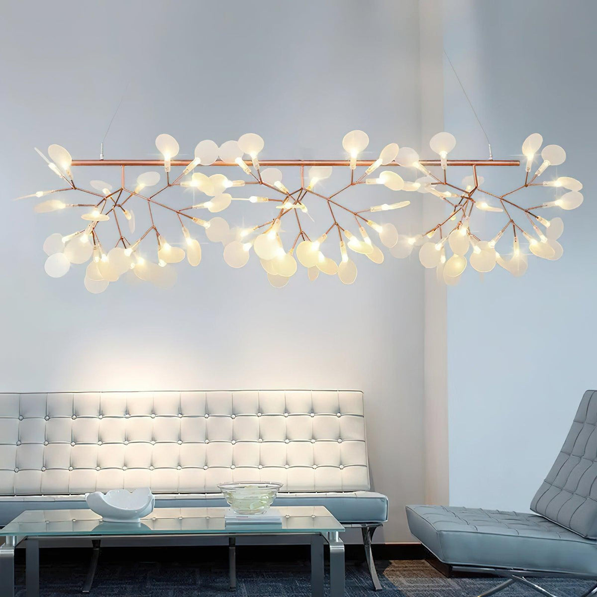 Kevenq Lustre LED À Branches Longues Et Linéaires Artistiques-Cielum