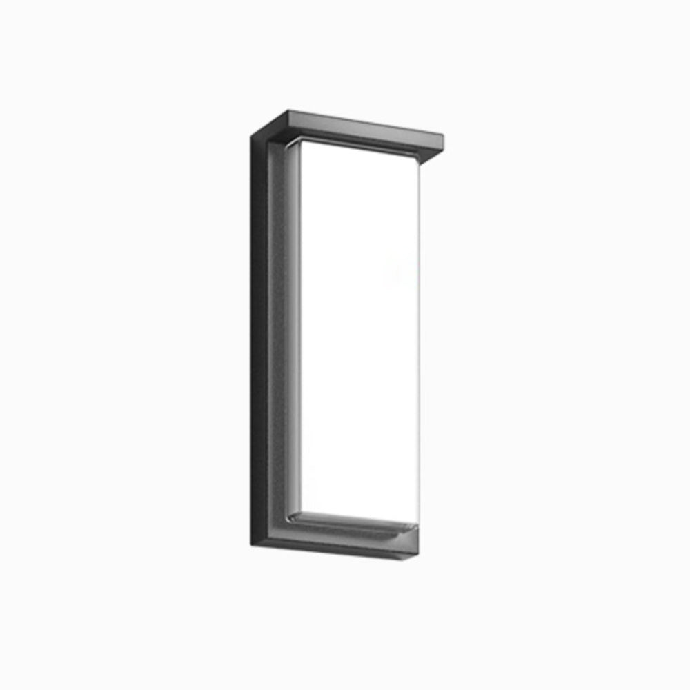 Dirixor Applique Murale Rectangulaire Nordique, Câble/Solaire, Métal, Noir, Éxtérieur-Cielum
