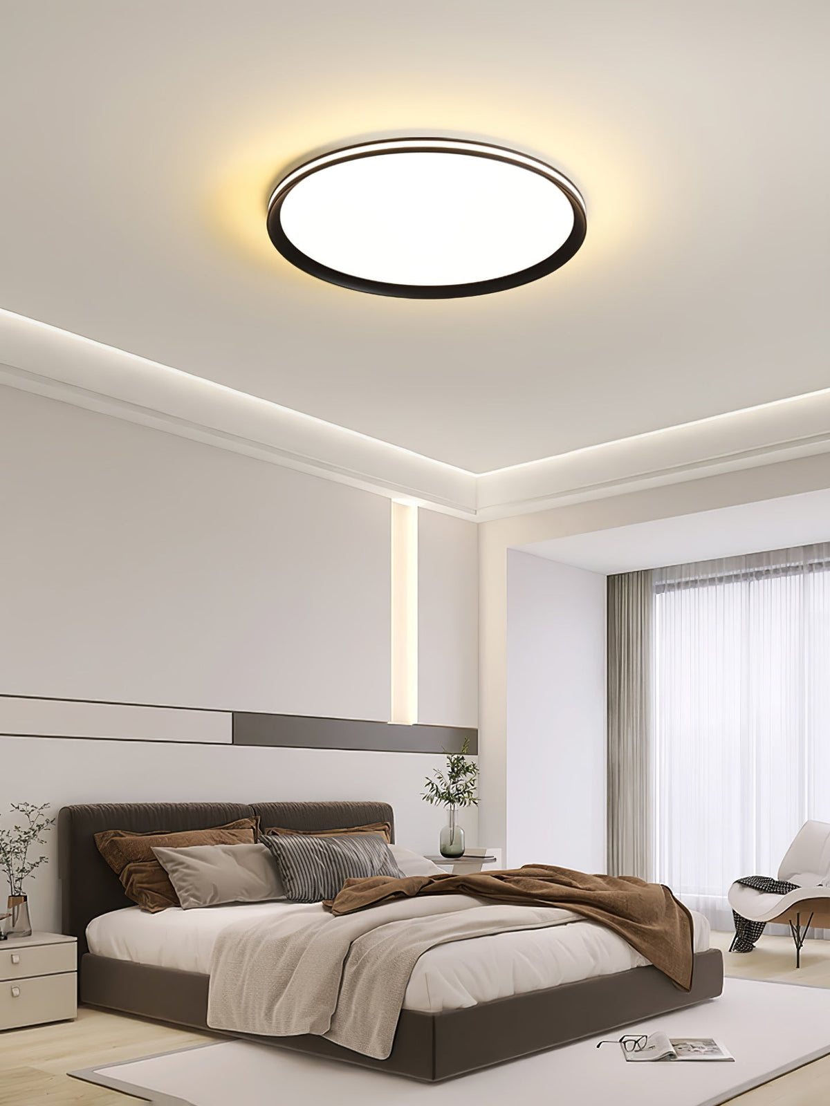Keveno Moderne Minimaliste Circulaire LED Plafonnier Lumière-Cielum