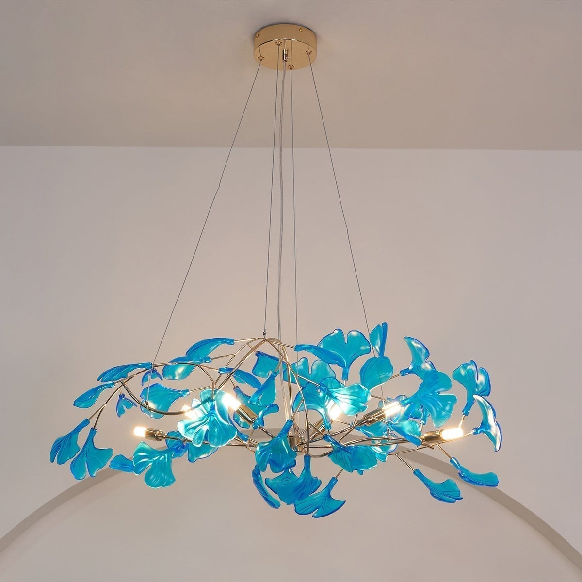 Tirov Lustre de luxe en feuille de ginkgo-Cielum