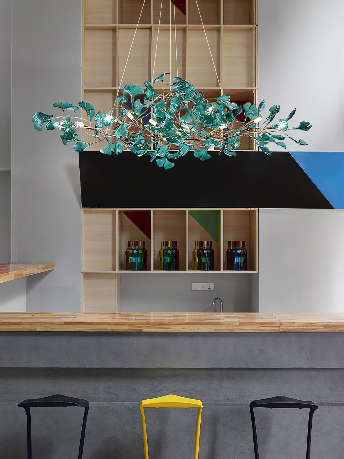 Tirov Lustre de luxe en feuille de ginkgo-Cielum