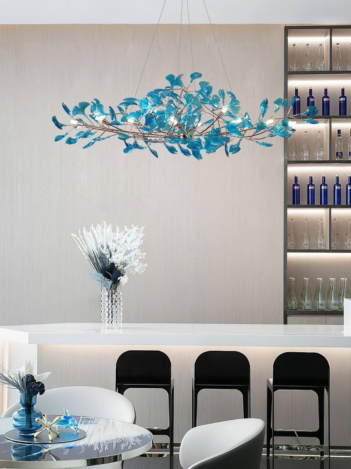 Tirov Lustre de luxe en feuille de ginkgo-Cielum