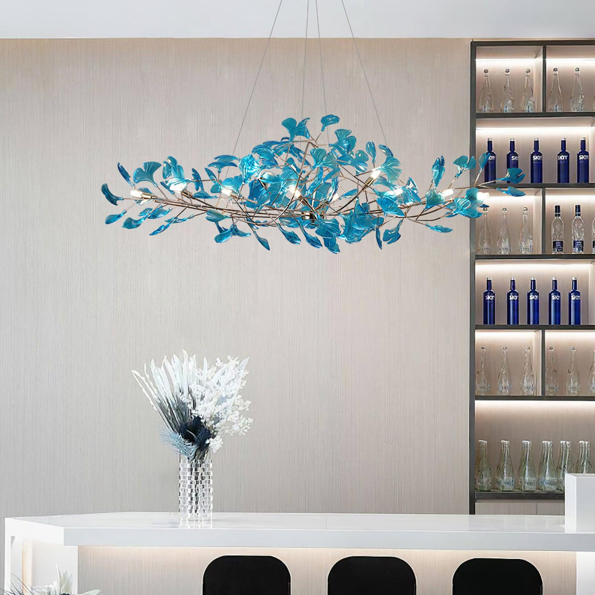 Tirov Lustre de luxe en feuille de ginkgo-Cielum