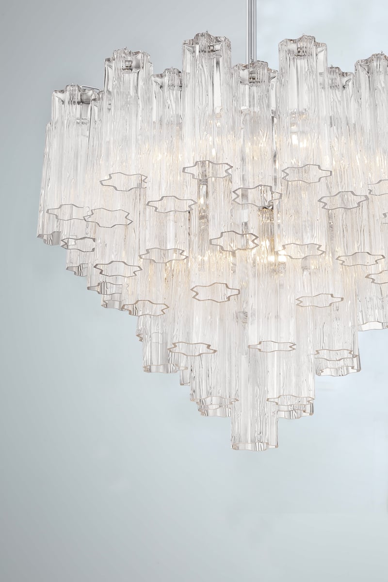 Adria Lustre en Tube de Verre Superposé Ambre