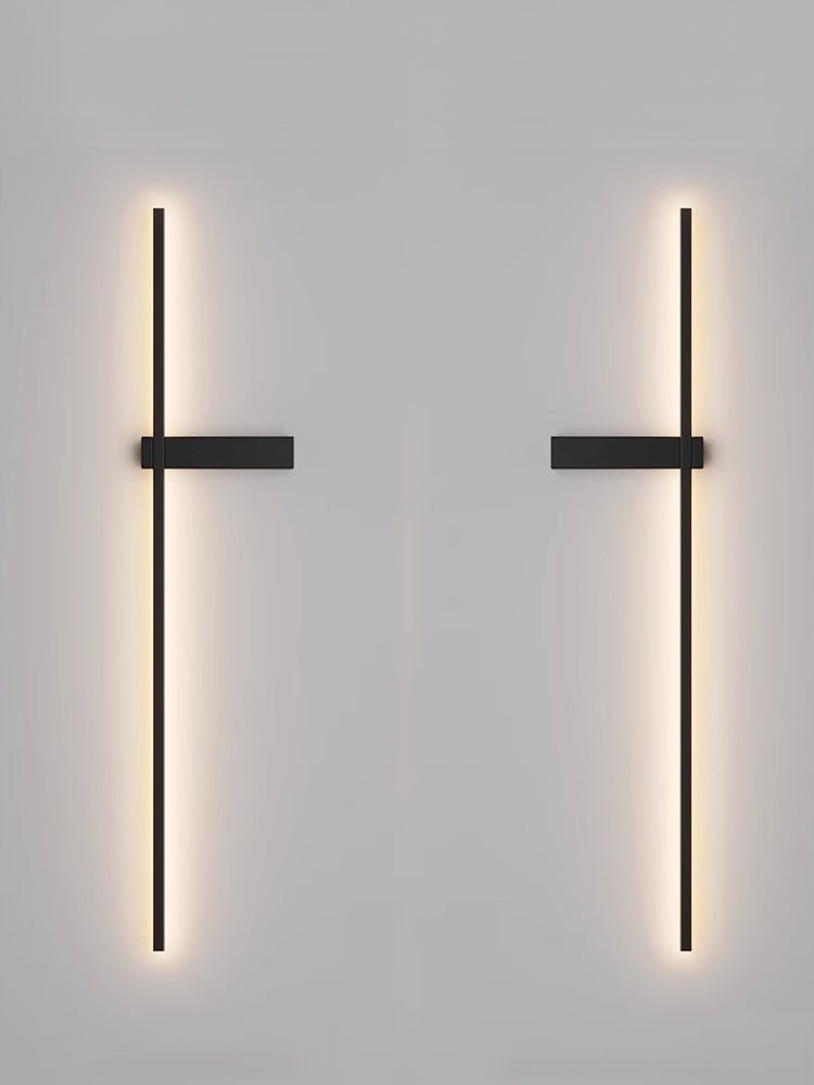 Mesv Rechargeable Noire Applique Murale Linéaire