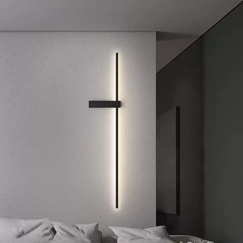 Mesv Rechargeable Noire Applique Murale Linéaire