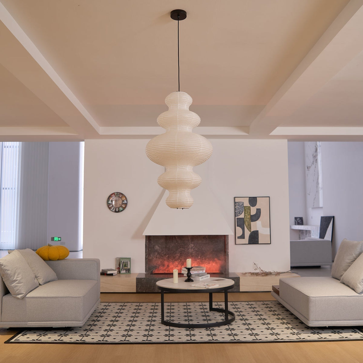 Akari Juni Pendant Lamp-Neutral Decor