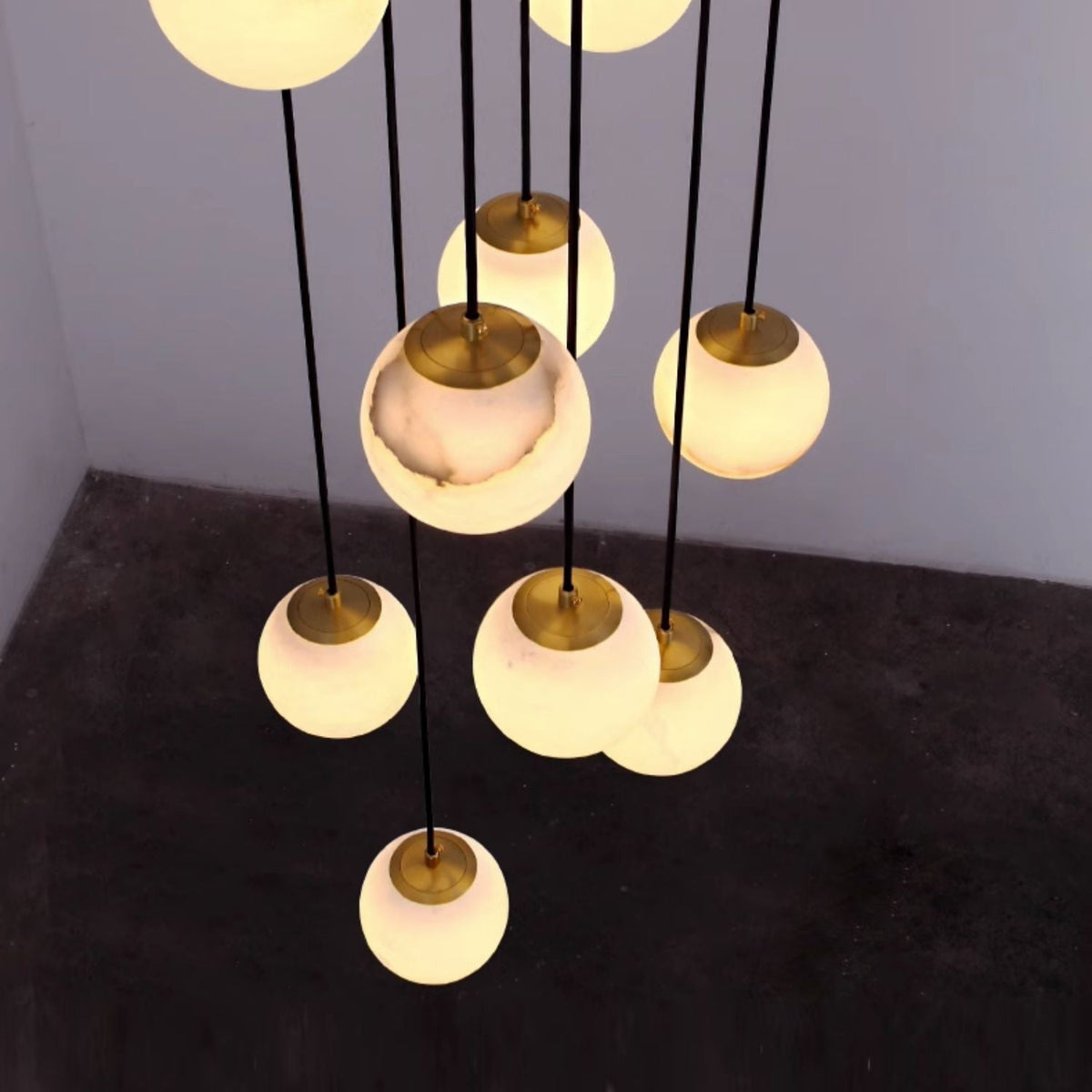 Taren Alabaster Chandelier Balls Cluster-Neutral Decor