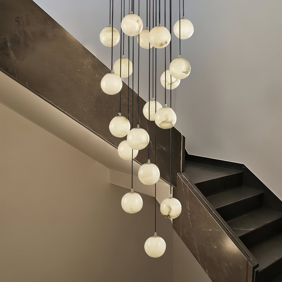 Taren Alabaster Chandelier Balls Cluster-Neutral Decor
