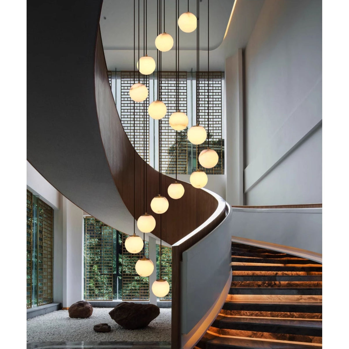 Taren Alabaster Chandelier Balls Cluster-Neutral Decor