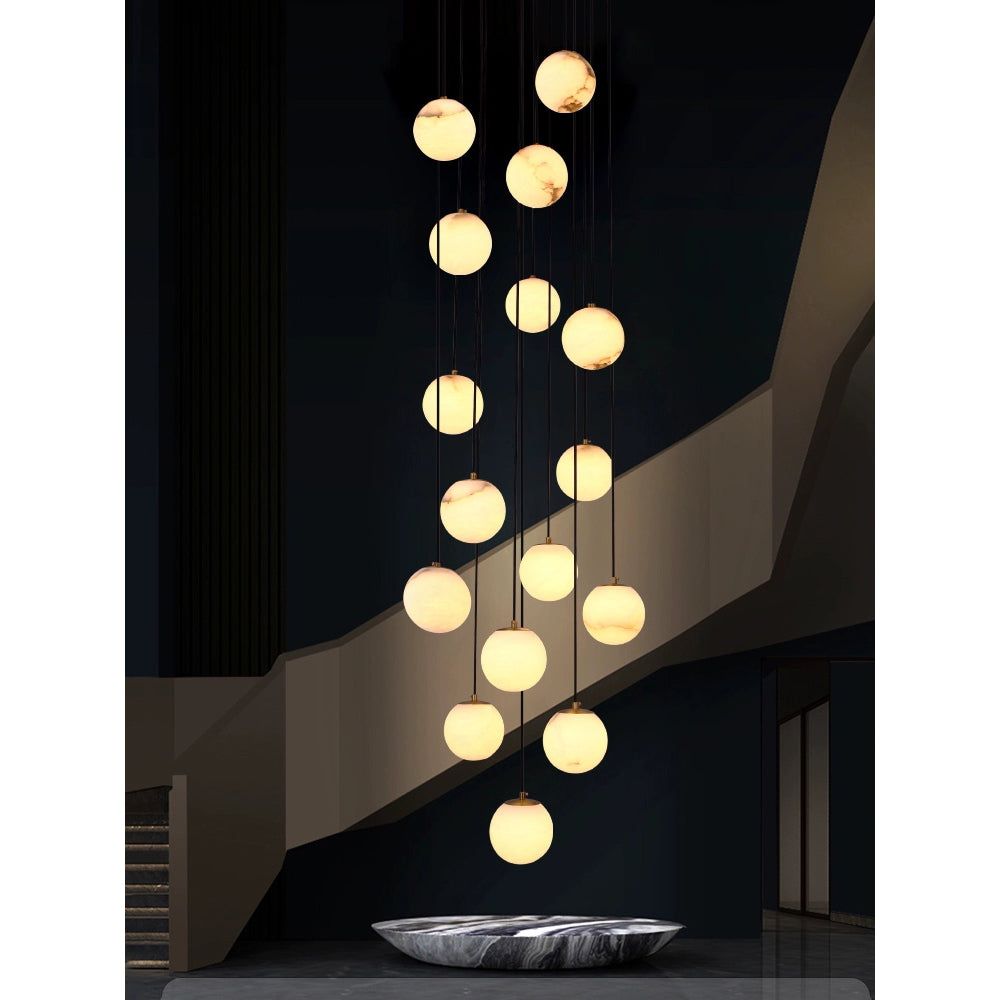Taren Alabaster Chandelier Balls Cluster-Neutral Decor