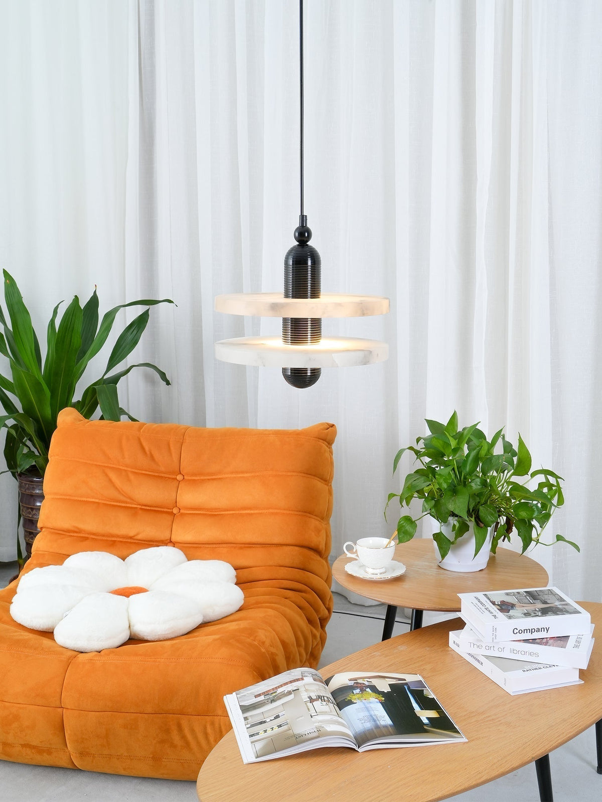 Alabaster Planes Pendant Lamp-Neutral Decor
