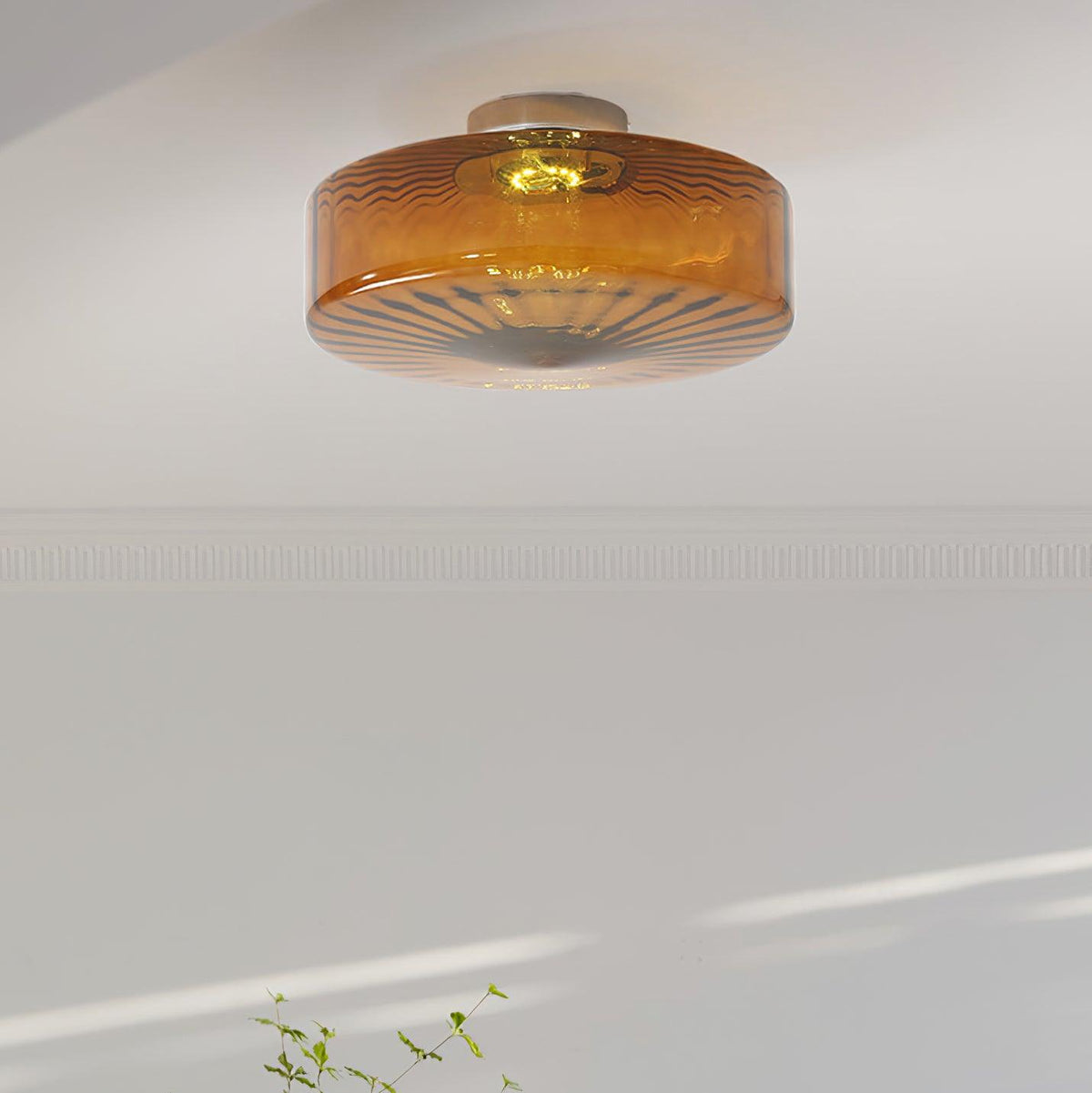 June Plafonnier Ambre Verre