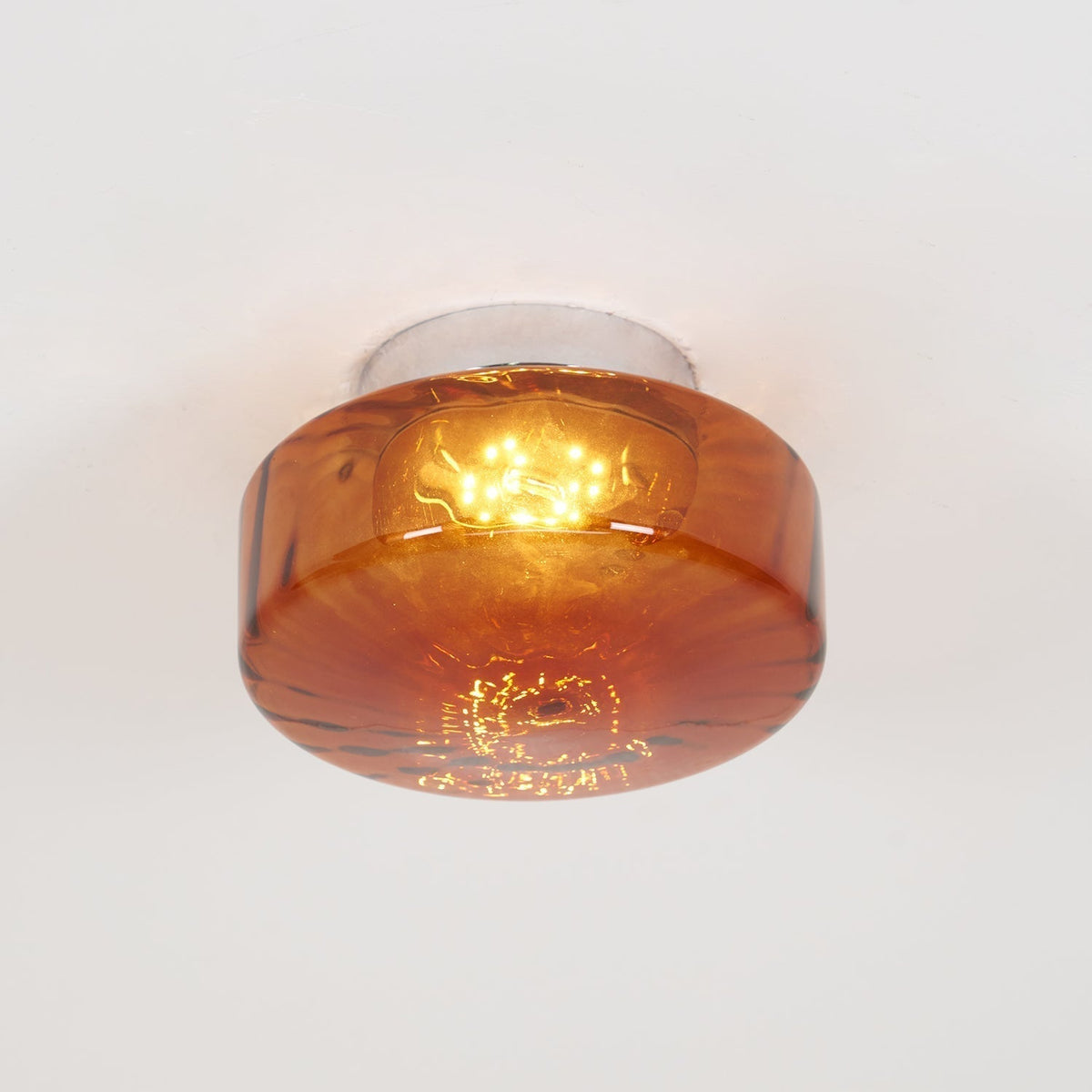 June Plafonnier Ambre Verre